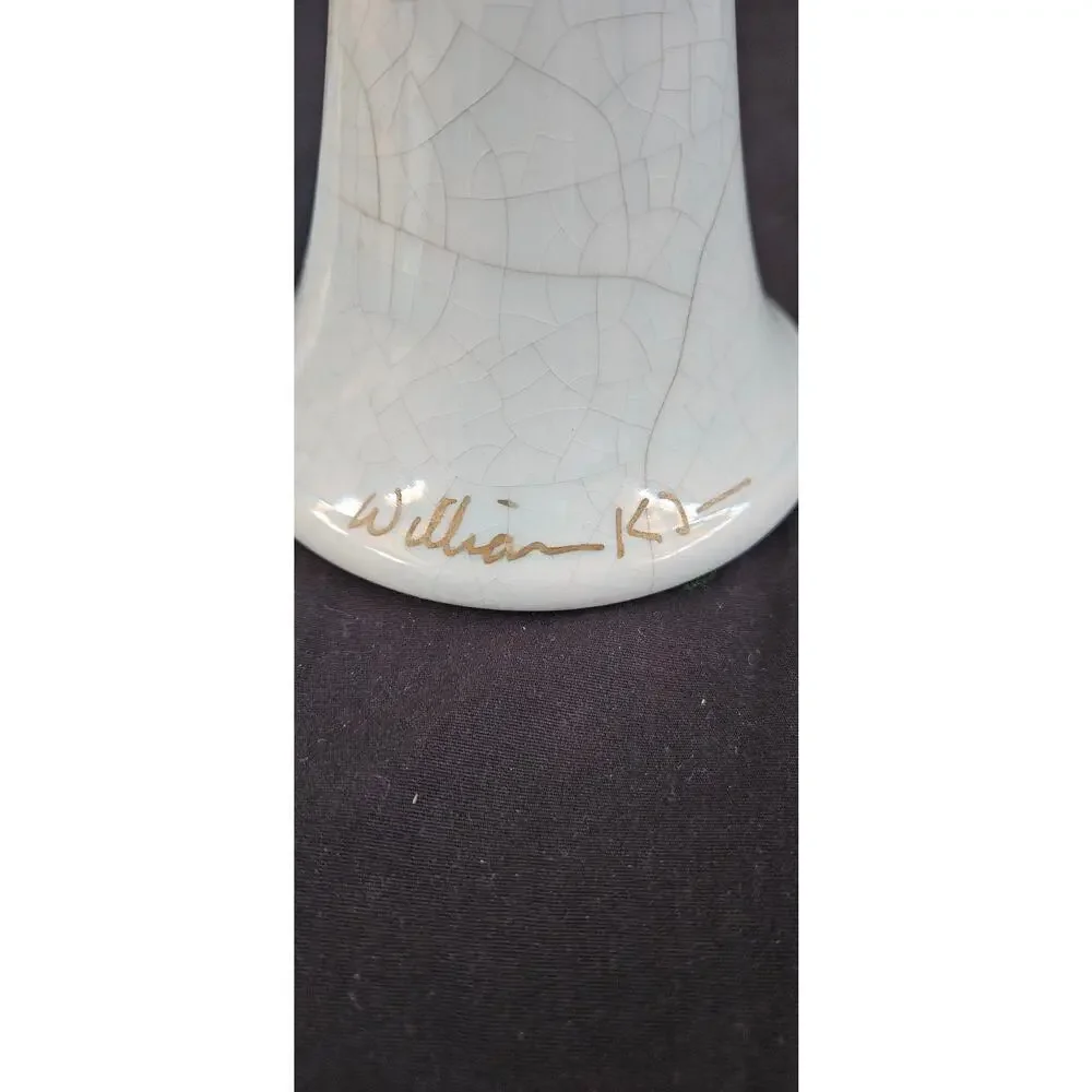 Vintage William KD‎ Star Candle Holders Set of 2 Signed Light Blue